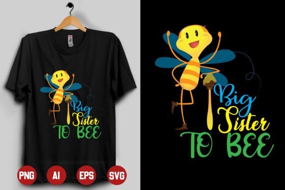 Bee T-shirt Design: Graphics for Print Templates