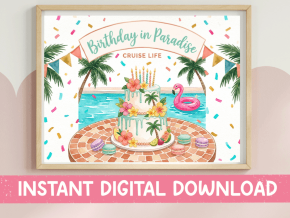 Birthday in Paradise Cruise Life Design Graphics