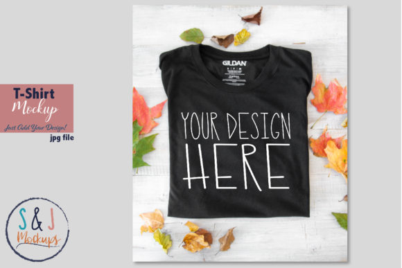 Black Shirt Mockup, Fall Mockup Photo