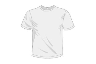 Crew Neck T-shirt Mockup for Crafts and Designs Drawings