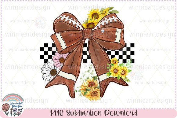 Football Coquette Retro Fall Flowers PNG Graphics