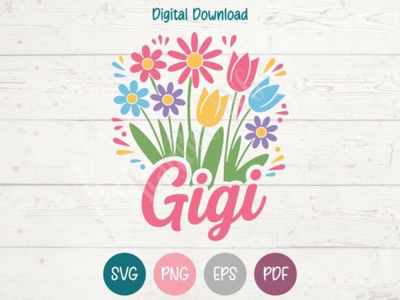 Gigi Flowers SVG PNG EPS PDF Design