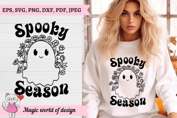 Spooky Season with Flowers Svg Graphics