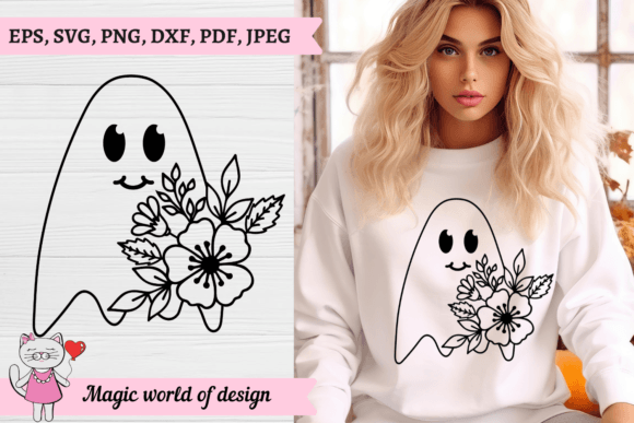 Spooky With Flowers Svg for T-Shirt Designs
