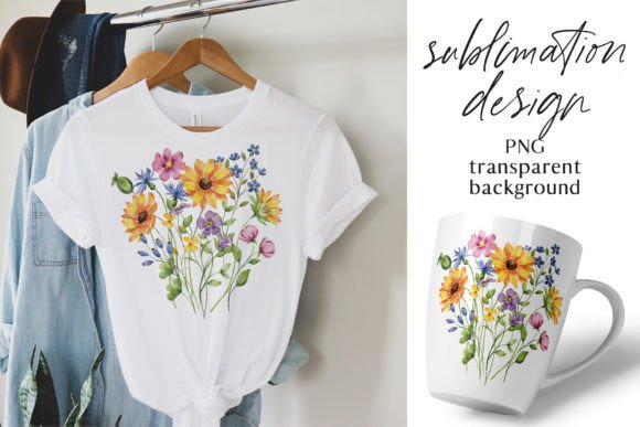 Sublimation Design, Sunflower, PNG File