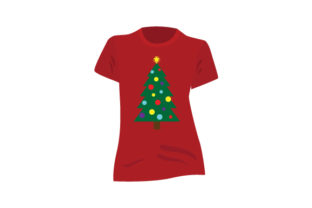 T-shirt Mockup with Christmas Tree