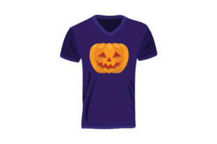 T-shirt with Jack-O-Lantern Mockup Crafts Beauty Fashion