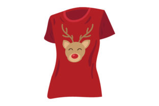 T-shirt with Reindeer Mockup
