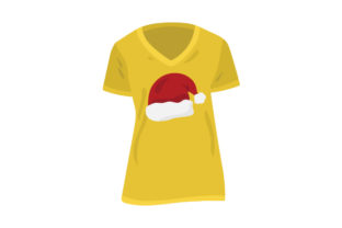 T-shirt with Santa Hat Mockup Crafts Beauty Fashion