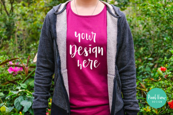 Women's T-Shirt Mockup: Graphics & T-Shirts